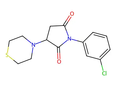 1-(3-Chlorophenyl)-3-thiomorpholin-4-ylpyrrolidine-2,5-dione structure