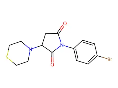 1-(4-Bromophenyl)-3-thiomorpholin-4-ylpyrrolidine-2,5-dione structure