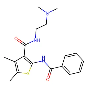 2-Benzamido-N-[2-(dimethylamino)ethyl]-4,5-dimethylthiophene-3-carboxamide structure