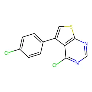 4-Chloro-5-(4-chlorophenyl)thieno(2,3-d)pyrimidine structure