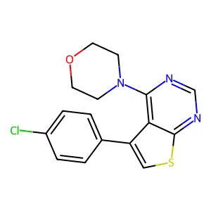 4-[5-(4-Chlorophenyl)thieno[2,3-d]pyrimidin-4-yl]morpholine structure