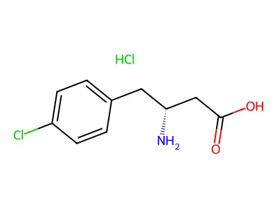 (S)-3-Amino-4-(4-chlorophenyl)butanoic acid hydrochloride structure