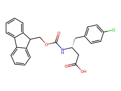 Fmoc-(S)-3-Amino-4-(4-chloro-phenyl)-butyric acid structure