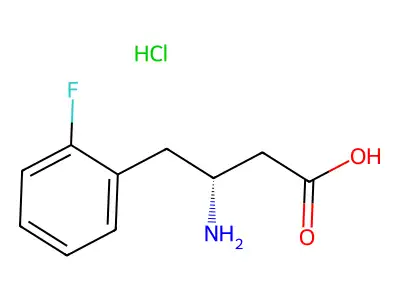 (S)-3-Amino-4-(2-fluorophenyl)butanoic acid hydrochloride structure