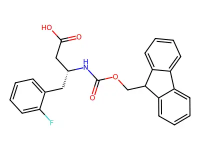 FMOC-(S)-3-AMINO-4-(2-FLUORO-PHENYL)-BUTYRIC ACID structure