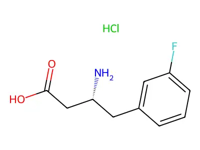 (S)-3-Amino-4-(3-fluorophenyl)butanoic acid hydrochloride structure