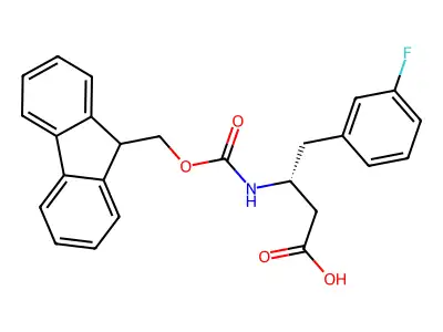 Fmoc-(S)-3-Amino-4-(3-fluoro-phenyl)-butyric acid structure