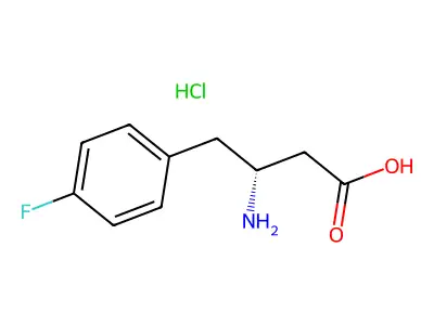 (S)-3-Amino-4-(4-fluorophenyl)butanoic acid hydrochloride structure