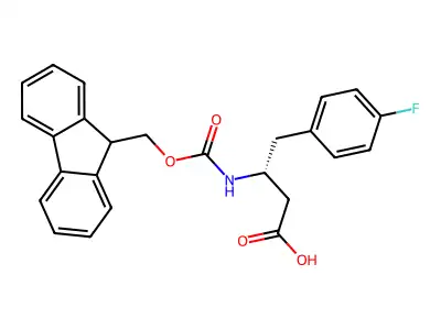 Fmoc-(S)-3-Amino-4-(4-fluoro-phenyl)-butyric acid structure