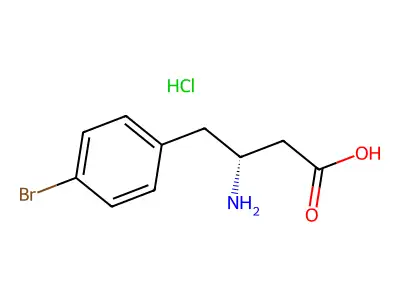 (S)-3-Amino-4-(4-bromophenyl)butanoic acid hydrochloride structure