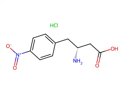 (S)-3-Amino-4-(4-nitrophenyl)butanoic acid hydrochloride structure