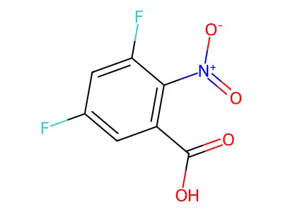 3,5-Difluoro-2-nitrobenzoic acid structure