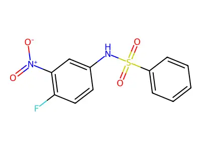 N-(4-fluoro-3-nitrophenyl)benzenesulfonamide structure