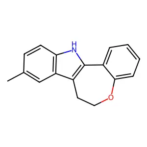 9-methyl-7,12-dihydro-6H-[1]benzoxepino[5,4-b]indole structure