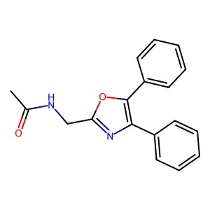 N-((4,5-二苯基-2-恶唑基)甲基)乙酰胺 structure