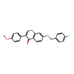 7-[(4-Fluorophenyl)methoxy]-3-(4-methoxyphenyl)chromen-4-one structure