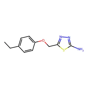 5-((4-Ethylphenoxy)methyl)-1,3,4-thiadiazol-2-amine structure
