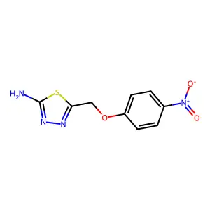 5-[(4-Nitrophenoxy)methyl]-1,3,4-thiadiazol-2-amine structure