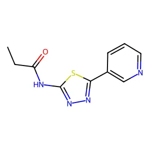 N-(5-pyridin-3-yl-1,3,4-thiadiazol-2-yl)propanamide structure