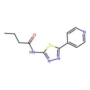 N-(5-pyridin-4-yl-1,3,4-thiadiazol-2-yl)butanamide structure