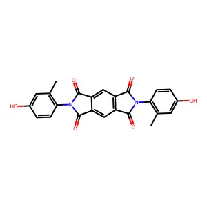 2,6-Bis(4-hydroxy-2-methylphenyl)pyrrolo[3,4-f]isoindole-1,3,5,7-tetrone structure