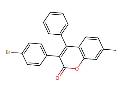 3-(4-Bromophenyl)-7-methyl-4-phenylchromen-2-one structure