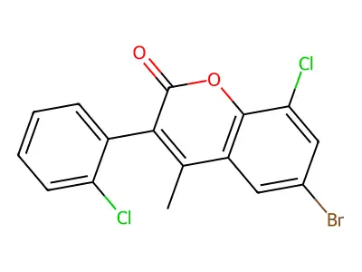 6-Bromo-8-chloro-3-(2-chlorophenyl)-4-methylchromen-2-one structure