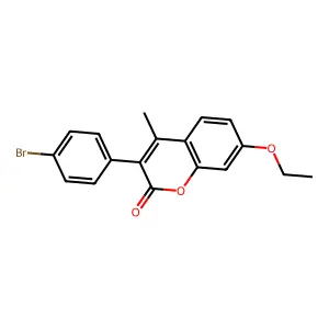 3-(4-Bromophenyl)-7-ethoxy-4-methylchromen-2-one structure