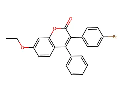 3-(4-Bromophenyl)-7-ethoxy-4-phenylchromen-2-one structure