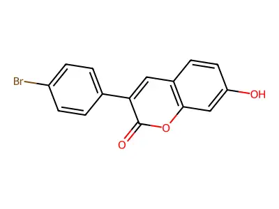 3-(4-Bromophenyl)-7-hydroxychromen-2-one structure