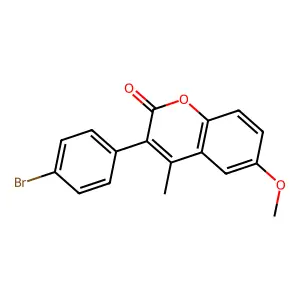 3-(4-Bromophenyl)-6-methoxy-4-methylchromen-2-one structure