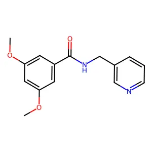 3,5-二甲氧基-N-(3-吡啶基甲基)苯甲酰胺 structure