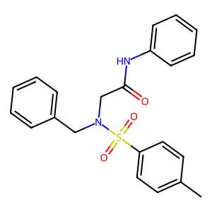 2-[benzyl-(4-methylphenyl)sulfonylamino]-N-phenylacetamide structure