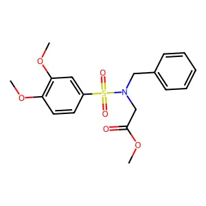 Methyl {benzyl[(3,4-dimethoxyphenyl)sulfonyl]amino}acetate structure