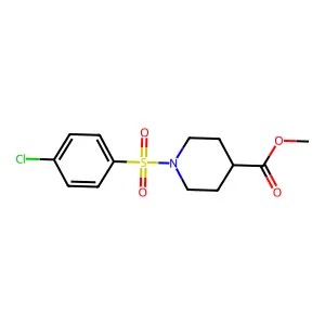 Methyl 1-[(4-chlorophenyl)sulfonyl]-4-piperidinecarboxylate structure