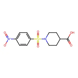 1-[(4-Nitrophenyl)sulfonyl]-4-piperidinecarboxylic acid structure