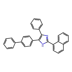 2-naphthalen-1-yl-4-phenyl-5-(4-phenylphenyl)-1H-imidazole structure