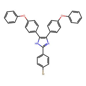 2-(4-bromophenyl)-4,5-bis(4-phenoxyphenyl)-1H-imidazole structure