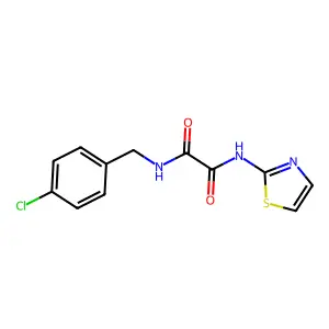 N-[(4-chlorophenyl)methyl]-N'-(1,3-thiazol-2-yl)oxamide structure