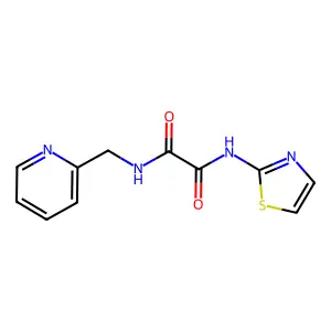 N-(pyridin-2-ylmethyl)-N'-(1,3-thiazol-2-yl)ethanediamide structure
