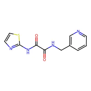 N-(pyridin-3-ylmethyl)-N'-(1,3-thiazol-2-yl)oxamide structure