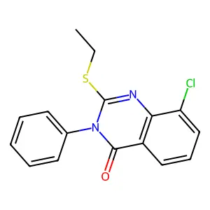 8-Chloro-2-(ethylthio)-3-phenyl-4(3H)-quinazolinone structure