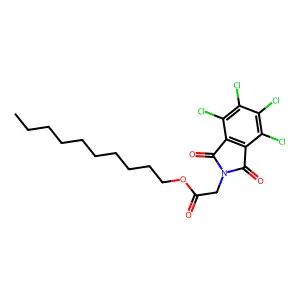 decyl (4,5,6,7-tetrachloro-1,3-dioxo-1,3-dihydro-2H-isoindol-2-yl)acetate structure