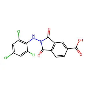 1,3-Dioxo-2-(2,4,6-trichloroanilino)isoindole-5-carboxylic acid structure