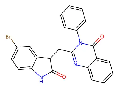 2-[(5-Bromo-2-oxo-1,3-dihydroindol-3-yl)methyl]-3-phenylquinazolin-4-one structure