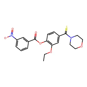 2-Ethoxy-4-(morpholin-4-ylcarbonothioyl)phenyl 3-nitrobenzoate structure