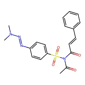 N-Acetyl-N-[[4-(3,3-dimethyl-1-triazen-1-yl)phenyl]sulfonyl]-3-phenyl-2-propenamide structure