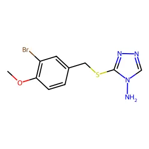 3-[(3-Bromo-4-methoxyphenyl)methylsulfanyl]-1,2,4-triazol-4-amine structure