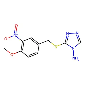 3-(4-Methoxy-3-nitro-benzylsulfanyl)-[1,2,4]triazol-4-ylamine structure