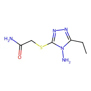 2-[(4-amino-5-ethyl-4H-1,2,4-triazol-3-yl)sulfanyl]acetamide structure
